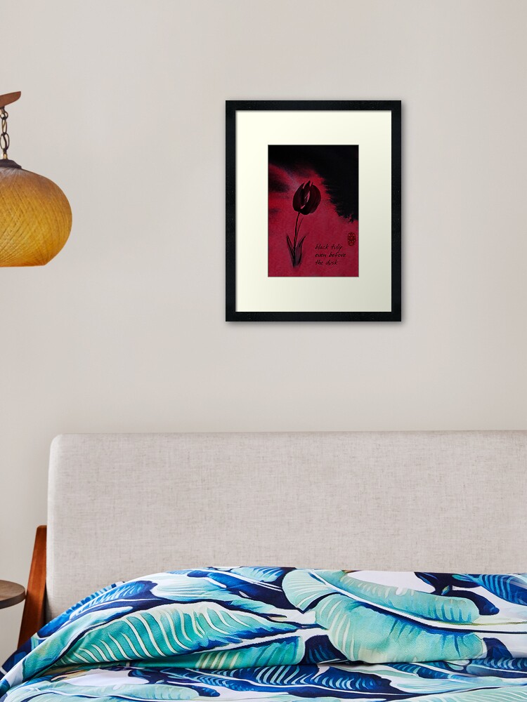Thumbnail 1 of 7, Framed Art Print, Black Tulip designed and sold by Ron C. Moss.