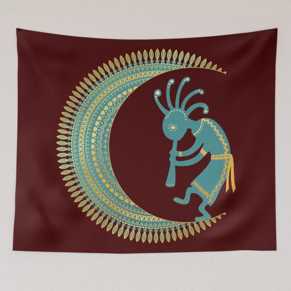 Item preview, Native American Kokopelli - Mandala Half Moon 1 designed and sold by EDDArt.