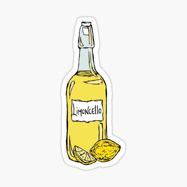 Item preview, Limoncello Bottle & Lemons  - Italian delicacy  designed and sold by Night-Sky-Art.