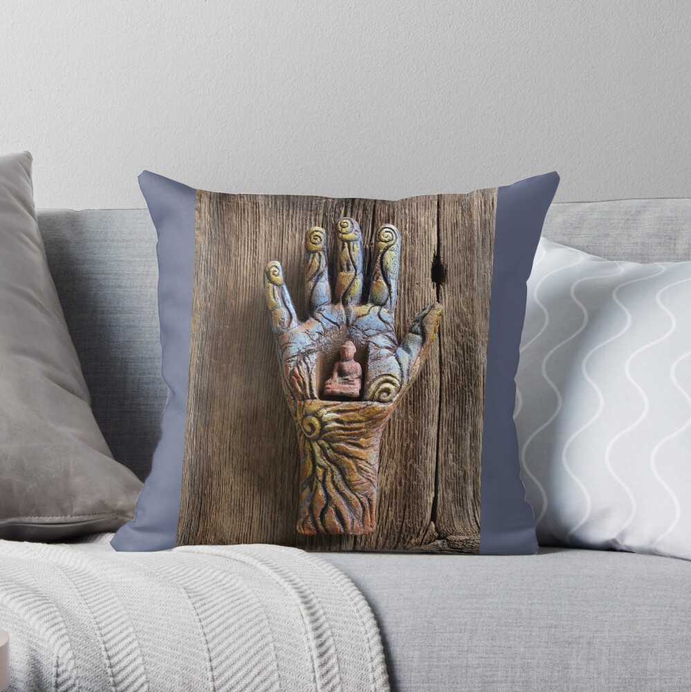 Solar Buddha Throw Pillow