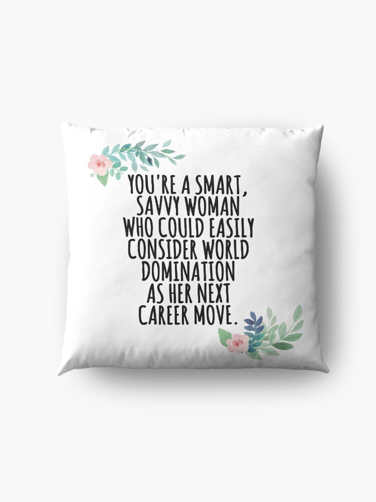 Alternate view of smart, savvy woman Floor Pillow