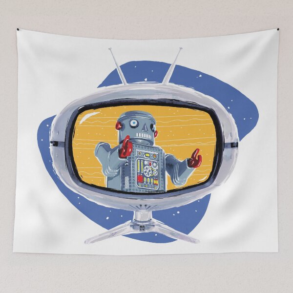 Item preview, Robot On Vintage TV designed and sold by David Belmonte.