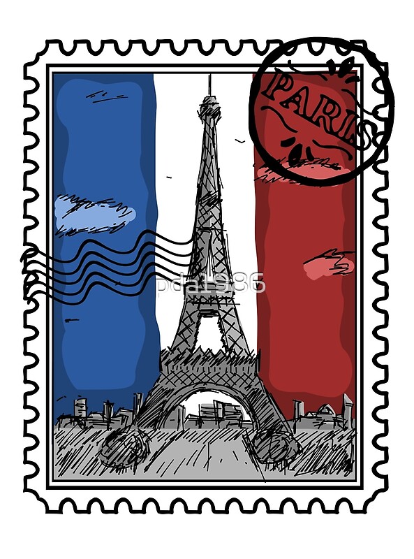 "Paris Stamp" by pda1986 Redbubble