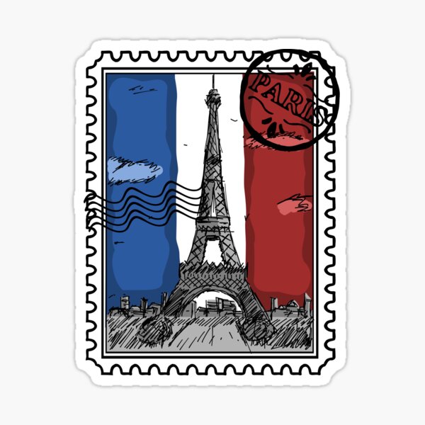 Paris Stempel Sticker