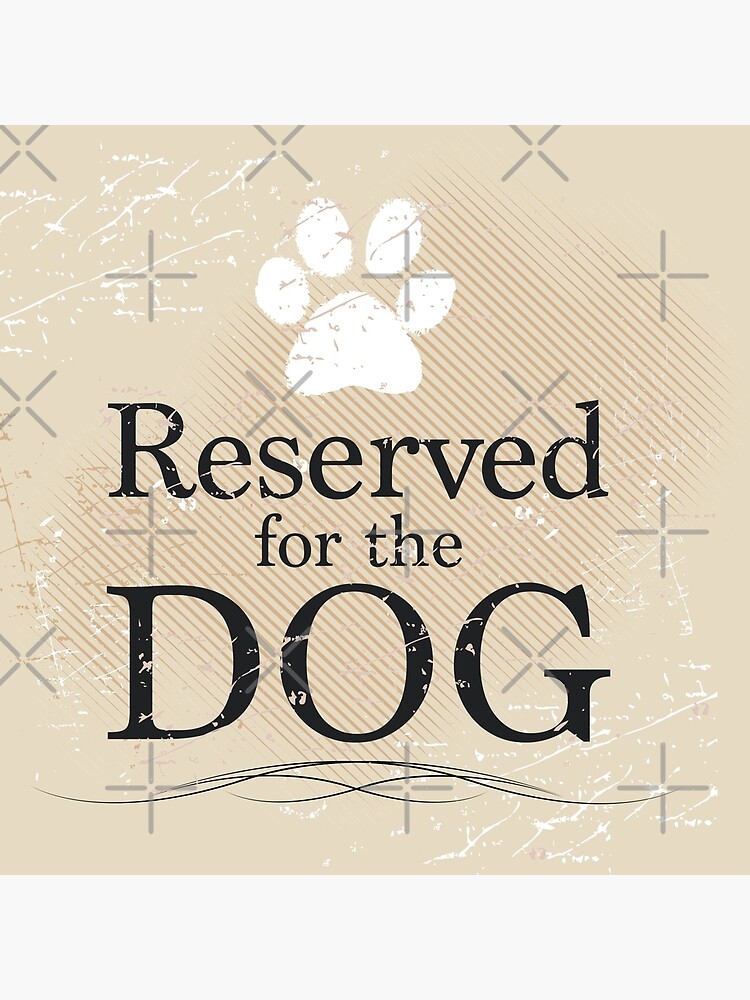 Thumbnail 4 of 4, Pillow, Reserved for the Dog (Tan) designed and sold by rescuedogs101.