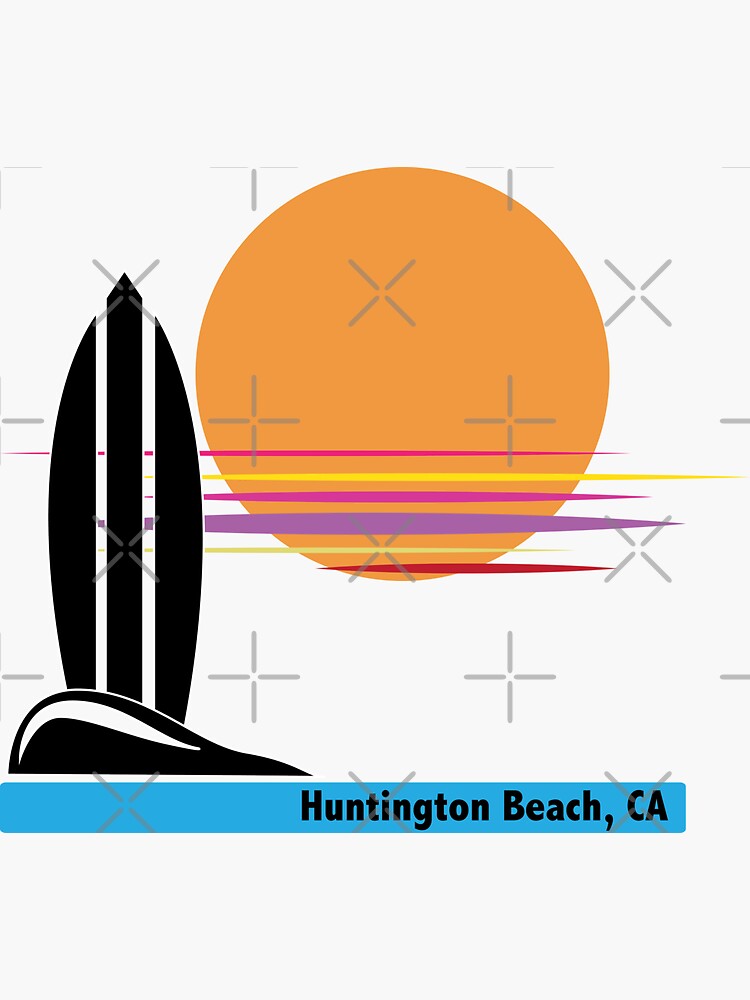 "Huntington Beach" Sticker For Sale By CM-PD | Redbubble