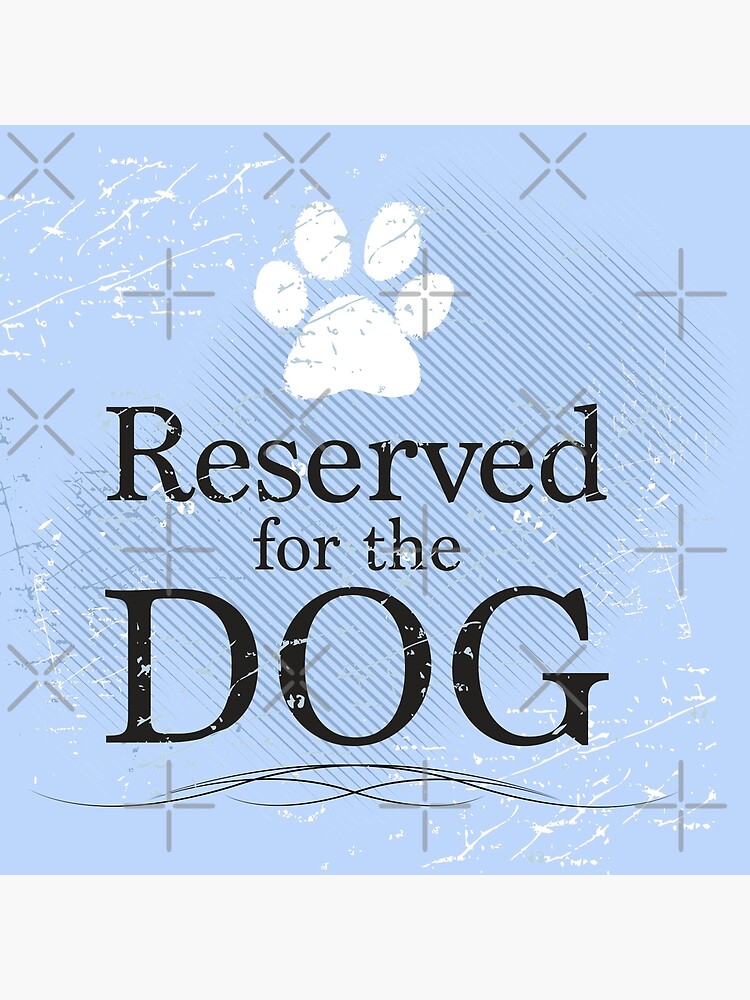 Thumbnail 4 of 4, Pillow, Reserved for the Dog [blue] designed and sold by rescuedogs101.