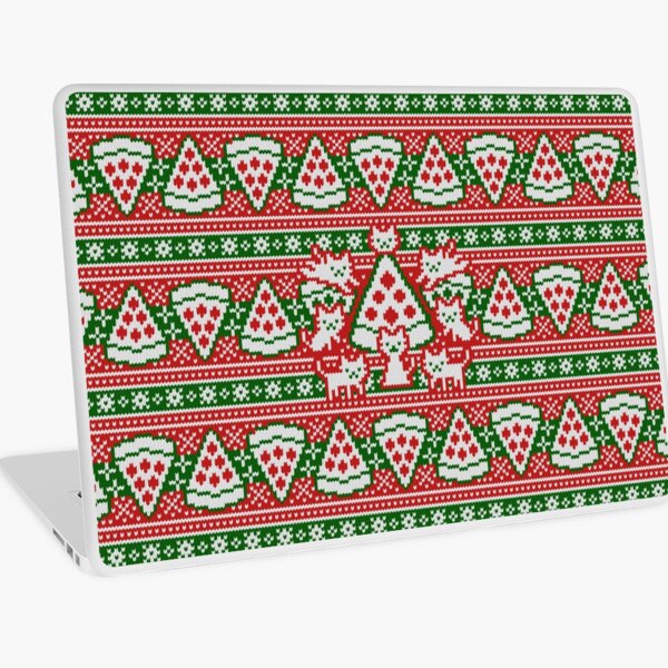 Cats and pizza sweater Laptop Skin