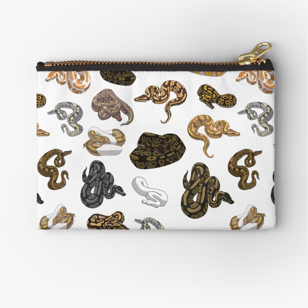 Ball Python Morph Snake Pattern Zipper Pouch
