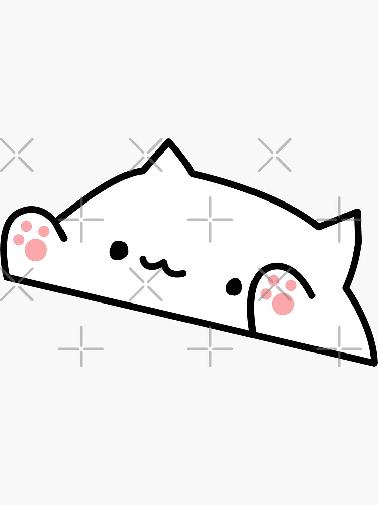 "Bongo Cat Normal Sticker " Sticker by bongo-cat | Redbubble