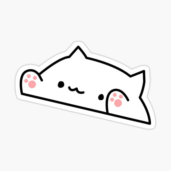 Bongo Cat Normal Sticker Sticker By Bongo Cat Redbubble - bongo cat roblox bag transparent