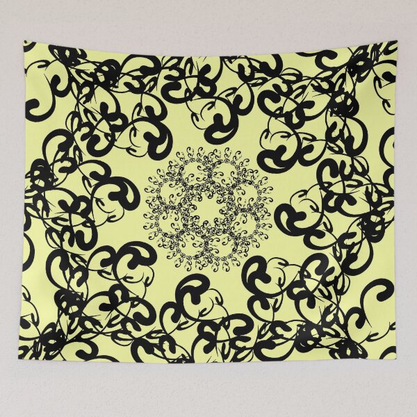 Item preview, black florid pattern. designed and sold by Grachyhamr.