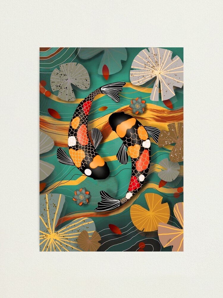 Alternate view of Koi Watergarden Jade Photographic Print