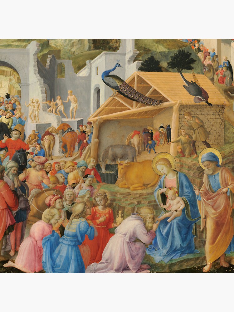 "Adoration Of The Magi By Fra Angelico And Fra Filippo Lippi" Sticker ...