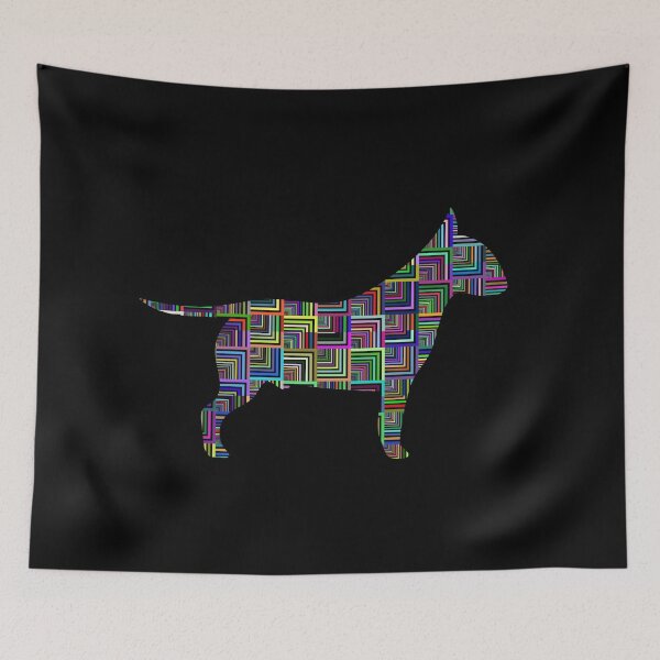 Item preview, Retro Squares Bull Terrier designed and sold by BulliesRule.