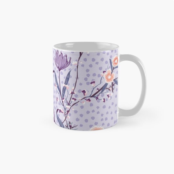 Item preview, Beautiful Lavender and Pink Floral with Polka Dots designed and sold by pugmom4.