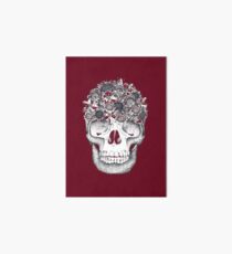 Skull and flowers Art Board