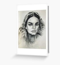Female portrait Greeting Card