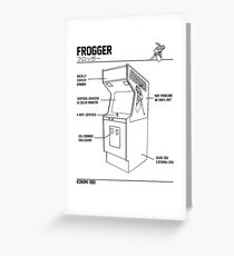 frogger arcade 8 bit graphic, retro frogger, ms pacman, 80s arcade, 80s video games, best arcade shirts Greeting Card