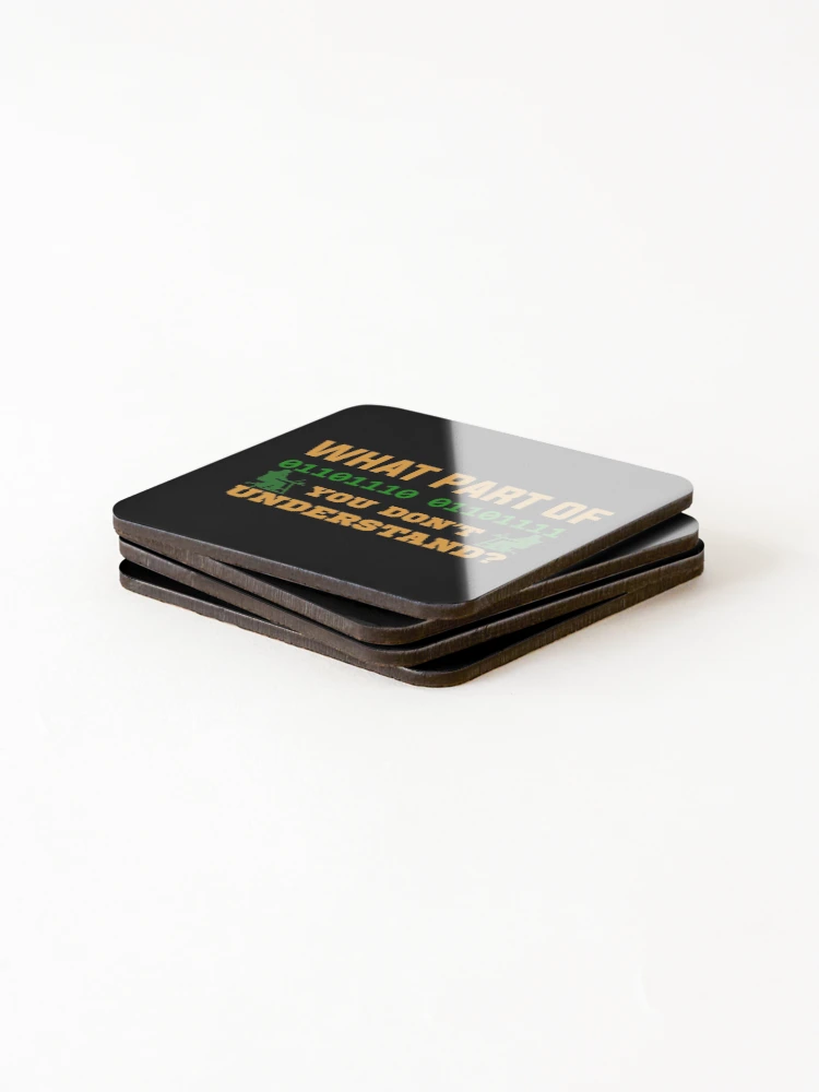 Thumbnail 4 of 5, Coasters (Set of 4), Programmer developer computer scientist gift designed and sold by design2try.
