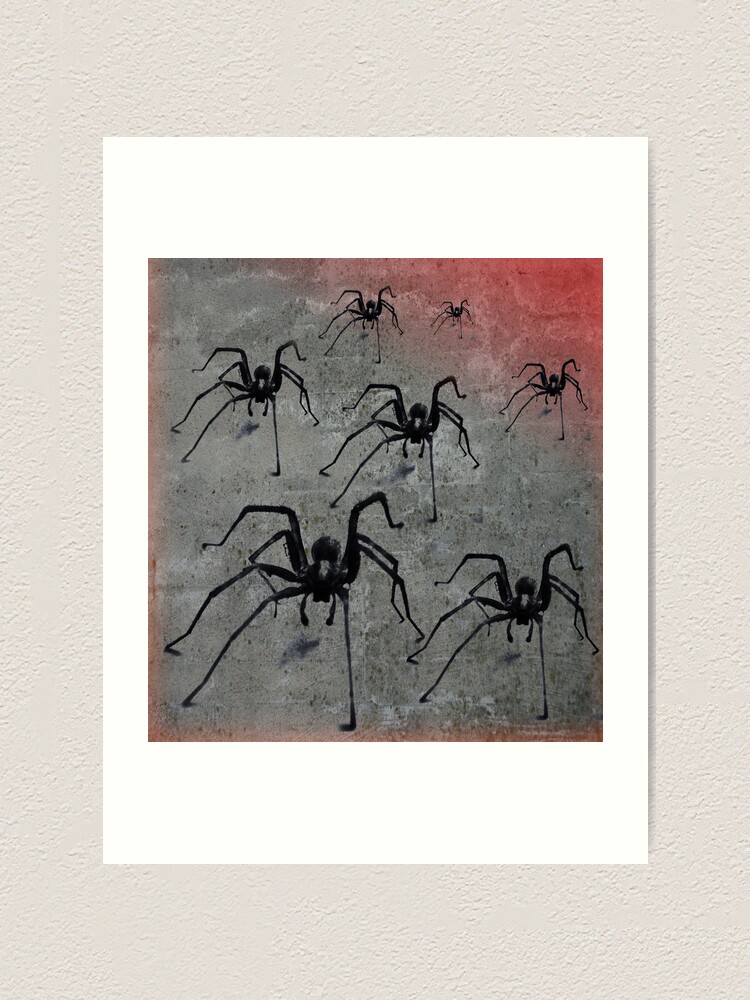 Spiders from Mars Art Print by Drawn for You