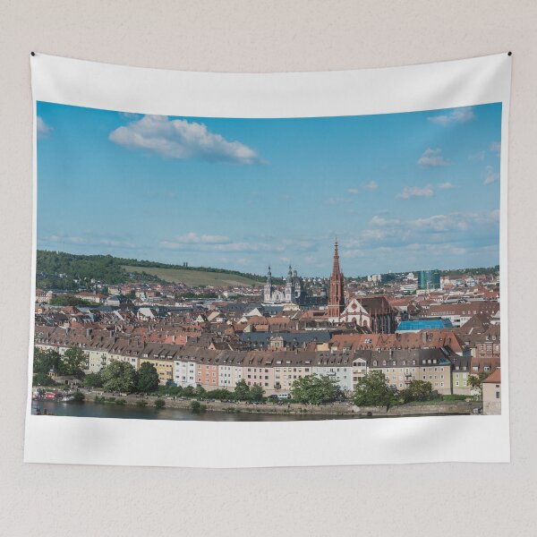 Item preview, Aerial view of the historic city of Wurzburg designed and sold by dvoevnore.