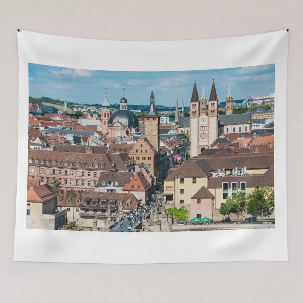 Item preview, Aerial view of the historic city of Wurzburg designed and sold by dvoevnore.