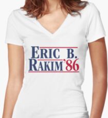 Eric B. for president Women's Fitted V-Neck T-Shirt