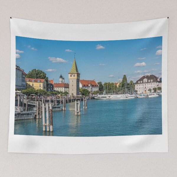 Item preview, View of Lindau town, Bodensee, Germany designed and sold by dvoevnore.