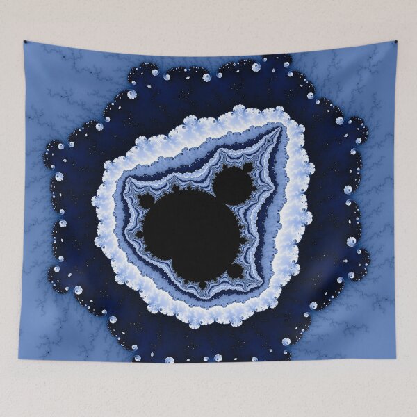Item preview, Conjunto de Mandelbrot Fractal en tonos azules. designed and sold by mhfoto.
