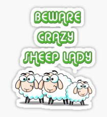 Crazy Sheep Lady Sticker