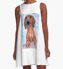 dachshund Max A-Line Dress