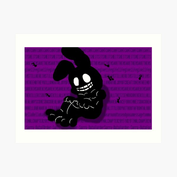 Five nights at Freddy Chibi Shadow Bonnie and Freddy Art Print