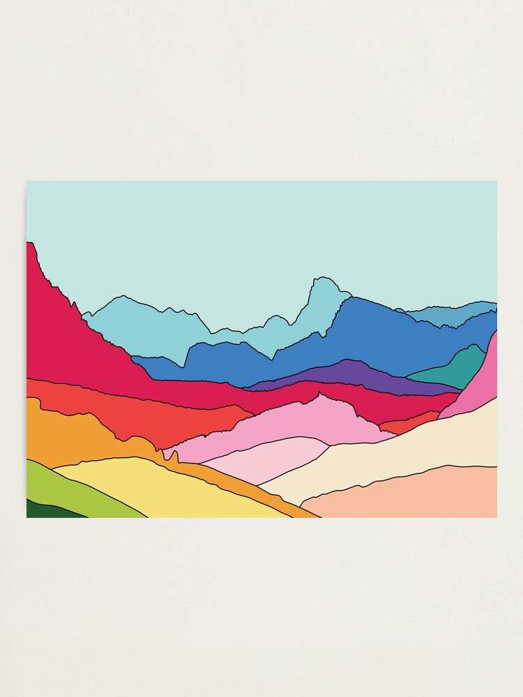 Alternate view of Rainbow mountains by Elebea Photographic Print