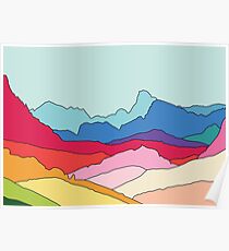 Regenbogenberge von Elebea Poster