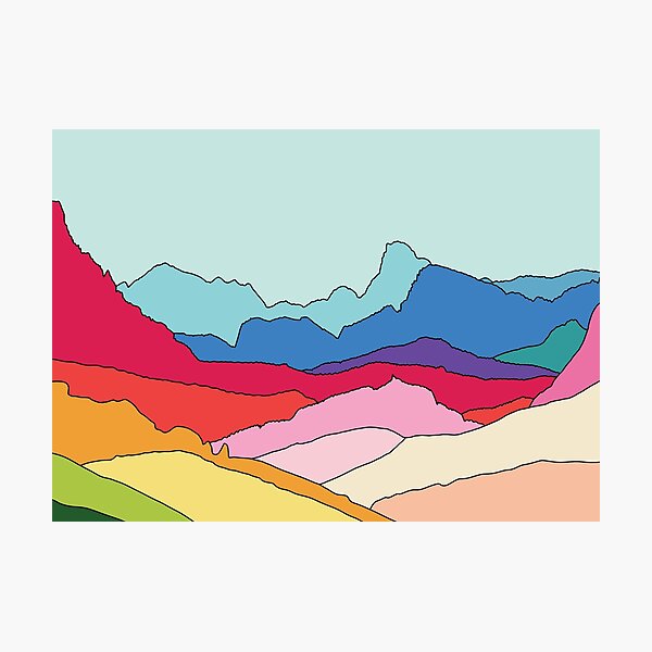 Rainbow mountains by Elebea Photographic Print