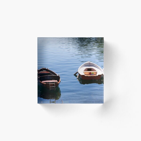 Two little boats in the lake Acrylic Block