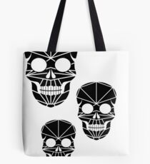 Skulls in polygonal style Tote Bag
