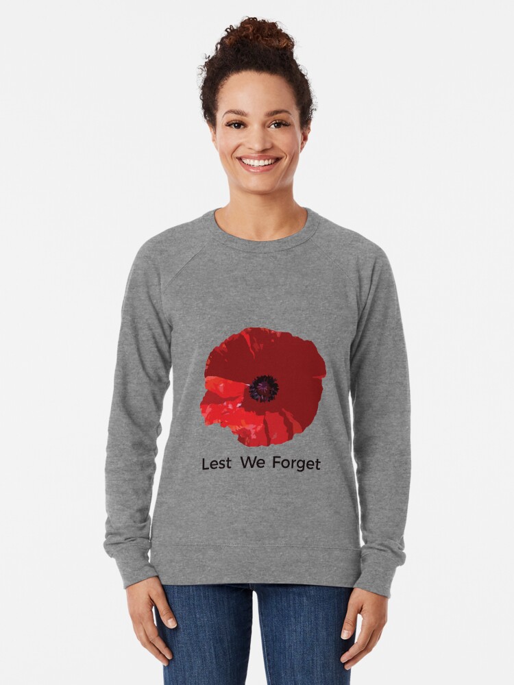 Discover Lest We Forget - Remembrance Day Lightweight Sweatshirt