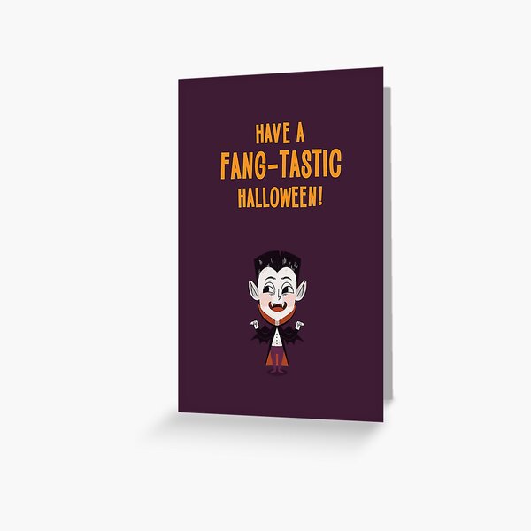 Have a fang-tastic Halloween! Grußkarte