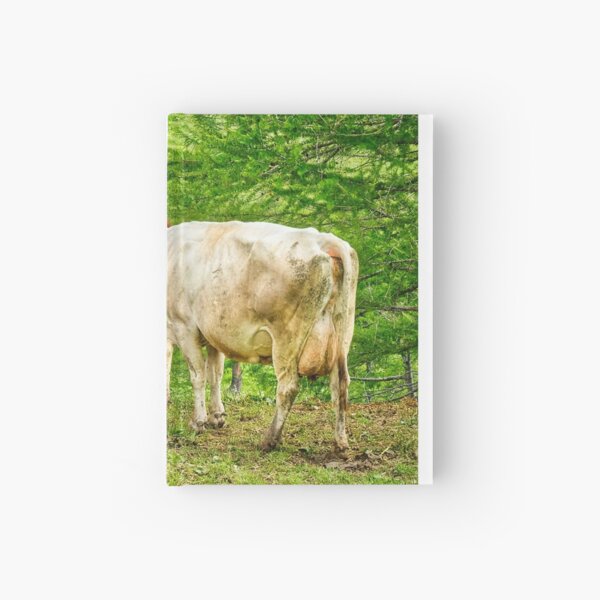 Pair of cows on the alps Hardcover Journal