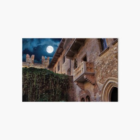 Juliet's balcony in Verona Art Board Print