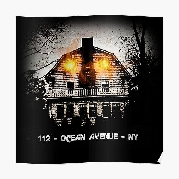 112 Ocean Avenue Ny Amityville House Poster By Juliocampos Redbubble