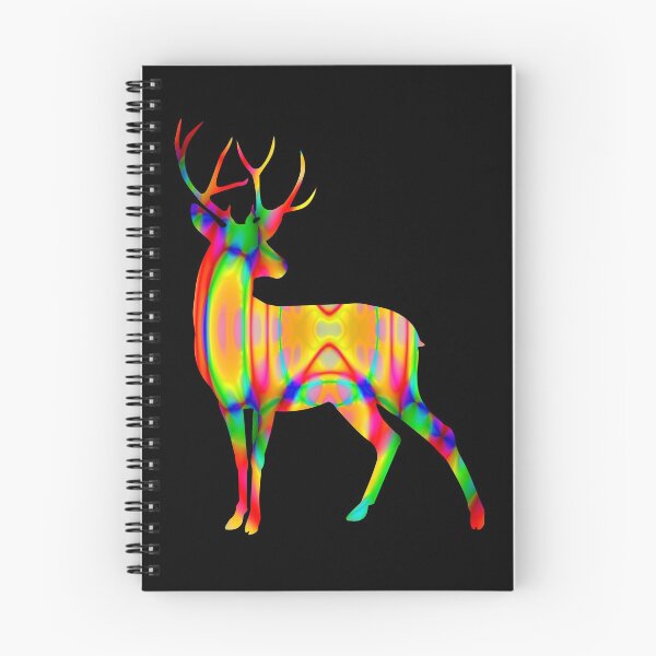 Item preview, Colorful Rainbow Deer Fractal Art Silhouette for Nerds or Birthday designed and sold by FELSENSTEIN.