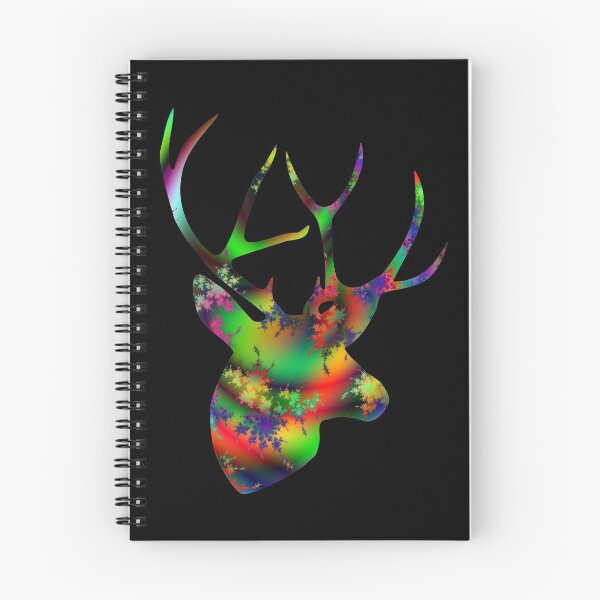Item preview, Colorful Rainbow Deer Fractal Art Silhouette for Nerds or Birthday designed and sold by FELSENSTEIN.