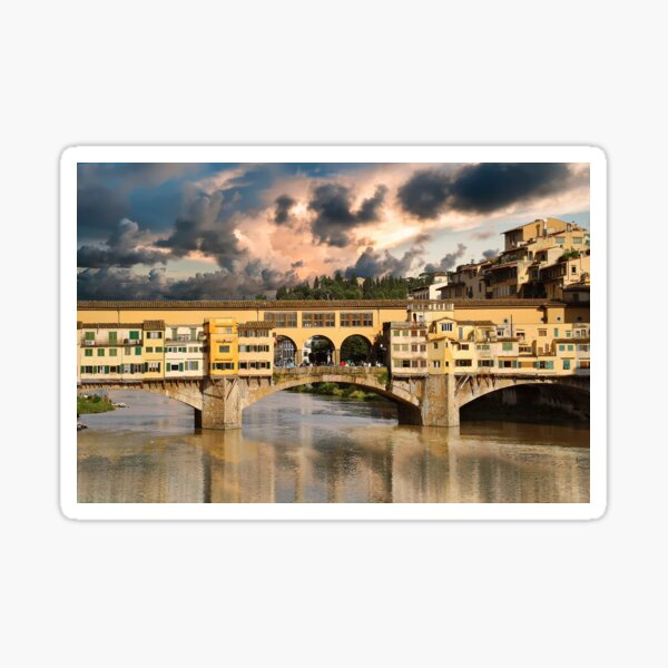 Old bridge in Florence Sticker