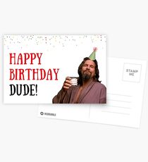 Happy birthday dude, meme greeting cards Postcards