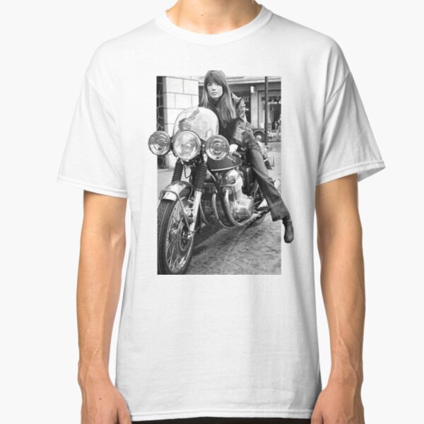 Moto Guzzi Rider Italien T-Shirt Classique Moto Motard Rétro Gris T-Shirt
