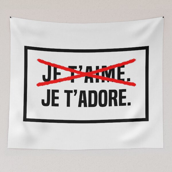 Aperçu de l'œuvre Je t'adore créée et vendue par fourretout.