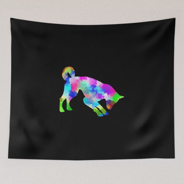 Item preview, Colorful Rainbow Deer Fractal Art Silhouette for Nerds or Birthday designed and sold by FELSENSTEIN.